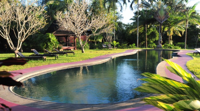 The pool at the naga hill resort